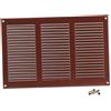 Steinberg14 Griglia di Ventilazione Rettangolare 300x200 mm - Griglie di Aerazione in Metallo Marrone - Serranda di Scarico dell'aria con Zanzariera - Copri Bocchetta Interna a Parete e a Soffitto