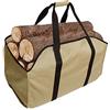 YELAIYEHAO Borsa Porta Legna Da Ardere Di Alta Qualità, Extra Large, Resistente, Ideale per Camini, Stufe, Tronchi, Campeggio, Spiagge, Paesaggistica - Darkkaki, Compatto