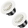 Hon&Guan Rotonda Griglia di ventilazione da 100 mm, Regolabile con Plastica, ABS Scarico del Flusso d'aria, Copertura per Condotti di Ventilazione per Soffitto, Bagno, PVC Tubo, Muro, Cucina, 2 pezzi