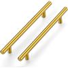 Ravinte 10 maniglie per mobili dorate a T Bar per mobili da cucina, 160 mm, per mobili da cucina, in acciaio inox