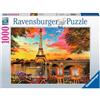 Ravensburger Puzzle, Puzzle 1000 Pezzi, Toure Eiffel al Tramonto, Puzzle Parigi, Puzze Città, Puzzle Adulti, Puzzle Ravensburger - Stampa di Alta Qualità
