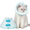 BSITSSS Collare Elisabettiano per Gatto, Morbido e Protettivo, Moda Carino per Cani e Gatti M | Blu