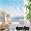 PLAPOT Rete per Gatti per Balcone, 8 x 3 m, Rete Balcone per Gatti con Corda di Fissaggio e Accessori, Rete Gatti Balcone per Balconi, Porte, Finestre, Lucernari, Terrazzo, Senza Foratura, Nero