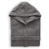DOLPHIN Accappatoio Uomo/Donna con Cappuccio Spugna 340gr Cotone MOD. Active (Grigio, XXL)
