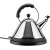 Alessi MG32 B Bollitore Elettrico Cordless in Acciaio Inossidabile Lucido con Manico e Base in PA, Nero