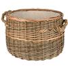 UNUS RM Design - Cestino in vimini di alta qualità per legna da ardere, cesto per la biancheria o decorazione, Ø 40 cm