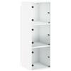 vidaXL Mobile a Muro con Ante in Vetro Bianco 35x37x100 cm