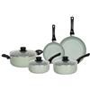 VELKER - Batteria da Cucina a induzione 8 Pezzi - Kit pentole a induzione con Rivestimento Antiaderente Adatto a Tutti i Piani Cottura. Set pentole Cucina