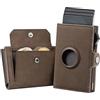 YESIIW Portafoglio Uomo AirTag Porta Carte di Credito Uomo Portacarte Portafoglio Slim RFID Airtag Wallet Porta Airtag Apple Smart Tag Portamonete Capacità per 9-12 carte Finestra ID di Tasca per Monete