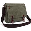 DORRISO Moda Borsa a Tracolla Uomo Borse Messenger Tela Ventiquattrore 13.3 pollici Laptop Messenger Bag Briefcase Viaggio Causale Lavoro Scuola Uomo Borsa a Tracoll Verde