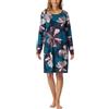 Schiesser Camicia da Notte a Maniche Lunghe con Tasche, 95 cm - Modern Nightwear, Multicolor 4_181892, 46 Donna