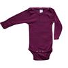 Engel, Baby - body woll body a maniche lunghe, con bottoni sulla spalla - lana Seta orchidea 62/68