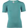 Engel, T-Shirt Bambini, 70% Lana Biologica, 30% Seta (3 Anni, Martin Pescatore)