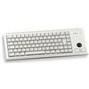 CHERRY G84-4400, Tastiera Compatta con Trackball, Layout per il Regno Unito (QWERTY), Cablate (Connessione USB), 2 Tasti Mouse, Switch Meccanici CHERRY ML, Grigio