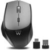 Ewent Mouse Wireless con Click silenzioso, Ergonomico Mouse Senza Fili 2.4G con doppio Nano Ricevitore USB A e USB C, 2400DPI Mouse USB Portatile, Ideale per Notebook, PC, Laptop, MacBook, nero