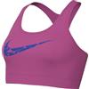 Nike W Nk Swsh LS Hbr Bra, Alchemy Pink/Hyper Royal, XS Donna