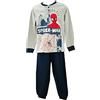 Sabor Pigiama Bambino Invernale Spiderman Pigiama in Felpa, Pigiama Bambino Felpato Disney Marvel (4611 Grigio Melange, 8 Anni)