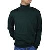Iacobellis Maglione Uomo Pullover Dolcevita Misto Lana Merinos Extrafine Made in Italy XXL Verde