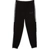 EA7 Pantalone Sportivo Nero da Bambino con Dettaglio Logo Tape 10 A