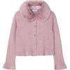 Mayoral Cardigan Tricot Colletto pell per Bambine e Ragazze Rosato SCU 6 Anni (116cm)