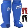 AQF Parastinchi Kickboxing Muay Thai Collo del piede, EVA Imbottito Sparring Allenamento Boxe Equipaggiamento protettivo per karate, Taekwondo, CE UKCA SATRA Approvato (Nero, S)
