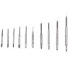 Tyenaza Maschi a Mano Set,10 pezzi Mini NC HSS in Acciaio ad Alta Velocità Spina Macchina Filettatura Vite Tap Tool Set Tubo Scanalato Dritto M1 a M3.5 per la Lavorazione di Dadi