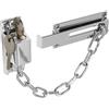 XFORT Catena Per Porta Con Serratura, Catena Di Sicurezza, Serrature Per Porte Interne, Limitatore Per Porta Per Privacy E Sicurezza, Meccanismo Di Blocco Per Sblocco A Chiave Esterna (Cromo lucido)