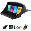 BOJONTN 9 Pollici Doppio DIN Android 12 Autoradio,per Ford Fiesta 2009-2014,con Car Play Telecamera Posteriore Comandi al Volante Bluetooth GPS FM Radio WiFi Immagine riflessa (Size : U20 2+32G)
