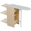 Foppapedretti Stir8 Mobile stiro con piano a scomparsa, Chiudibile e compatto, Naturale, 39 x 136 x 87 cm