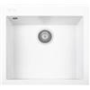 Plados PRONTA CONSEGNA - SPEDIZIONE IMMEDIATA Plados ON5610-N1 Lavello 1 Vasca 56 x 50 cm con fascia miscelatore Serie One 56-10 finitura N1 nanoSTONE BIANCO LATTE