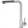 Plados VEMIXEXTL-98 Miscelatore cucina monocomando con canna a 90° e doccia estraibile VEMIXEXTL finitura 98 ULTRAGRANIT BIANCO