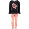 Harry Potter Pigiama per Ragazze, T-Shirt e Pantaloni Lunghi Set 2 Pezzi per Ragazza, Pigiama in Morbido Pile Arancia Design Hogwarts, Pigiama Regalo per Bambina | Taglia 6 Anni - Arancia