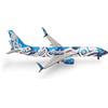 herpa modello aereo Boeing 737-800 Xáat Kwáani (Lachsmenschen) Alaska Airlines, miniatura in scala 1:500, pezzo da collezione, senza supporto, metallo
