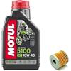 Generico Kit Tagliando Filtro Olio Originale Keeway + Motul 5100 10W40 1LT Per RKF125 e RKR125