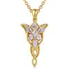 jiamiaoi Collana Arwen Collana a Croce Oro Collane Croce Donna Uomo Acciaio Chirurgico, Colore Argento E Oro