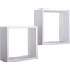MODULARREDO | Q-BIS Set di 2 Mensole da Muro, Cubi Arredo, Mensole Cubo, Cubi da Parete, 35x35 p15.5 cm e 31x31 p15.5 cm, Rovere Imperiale - Made in Italy