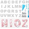 BAYINBROOK Stampini Torta con Lettere A-Z da 26 cm Stencil Torta Lettere Taglio della Alfabeto Stampo Torta con Beccucci Sac a Poche e Sacca Poche 35 Pezzi per Matrimoni Compleanni Anniversari (10 pollici A-Z)