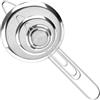 Pyroclasia 4 Pcs Scolapasta Acciaio Piccolo con Manico 5/8/12/18cm Colino Acciaio Inox Setaccio Maglia Fine Passino per Farina Scola Pasta da Cucina da Pentola Colapasta Scola Strainer Scola Riso (Argento)