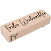 Rayher Timbro in Legno Frohe Weihnachten, 3 x 10 cm, Timbro in Legno di Natale, per Realizzare Biglietti, Buste, Regali, timbri Burro, 29241000