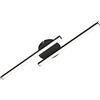 BRILONER Leuchten - Plafoniera LED, plafoniera, doppio faretto, 12 watt, 960 lumen, 3.000 Kelvin, legno-nero, 560x120x36mm (LxWxH)