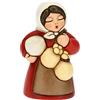 THUN - Presepe 2022 - Statuina Presepe Donna con Formaggio in Ceramica Decorata a Mano, Versione Vestito Rosso - Linea Presepe Classico - 5x5x8 cm h