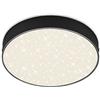 Briloner - Plafoniera a LED con decorazione a stella, lampadario, lampada senza cornice, pannello da soffitto LED, temperatura di colore bianco neutro, Ø212 mm, nero