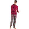 TRAMAS+ Pigiama Invernale da Uomo, Pigiama Coraline con Maniche Lunghe in Pile e Pantaloni Lunghi, Set Pigiama Confortevole e Caldo - Pigiama Invernale da Uomo- S, Aros