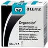 Leitz Orgacolor 66031000 numero di «(3 7,62 cm confezione da 500, colore: blu