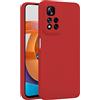 TBOC Cover Compatibile con Xiaomi Redmi Note 11 PRO+ 5G [6.67"] Custodia Rígida [Rossa] Silicone Liquido [Sensazione Morbida] Fodera Interna Microfibra [Protegge Fotocamera] Antiscivole Resistente