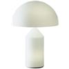 O luce - Lampada da tavolo Attolo - Bianco - Vetro soffiato di Murano - Designer Vico Magistretti