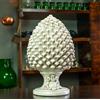 CERAMICHE CALTAGIRONE Pigna ceramica cm 40 siciliana caltagirone bianco antico
