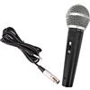 CLICLED Microfono Vocale Attacco XLR Karaoke Musica Altoparlante Nero Griglia Cambiabile