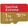 SanDisk Extreme 1 TB microSDXC Memory Card + SD Adapter with A2 App Performance + Rescue Pro Deluxe, Up to 160 MB/s, Class 10, UHS-I, U3, V30