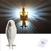 ZVO Bald Eagle Wall Light - Lampada da parete a LED 3D, motivo: aquila, 3D, luce notturna a batteria, per giardino, camera da letto, ufficio, scale, corridoio